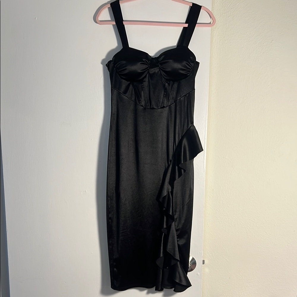 Bustier Side Ruffle Dress